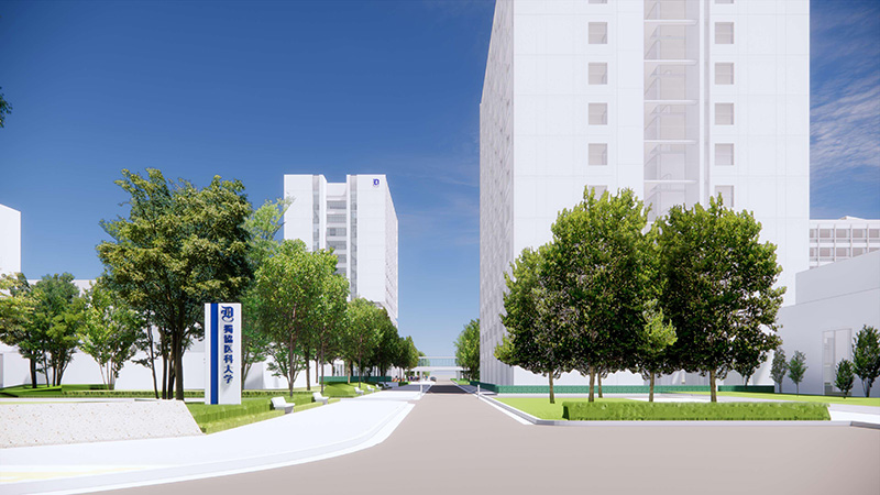 「総合教育研究棟」の外観パース①